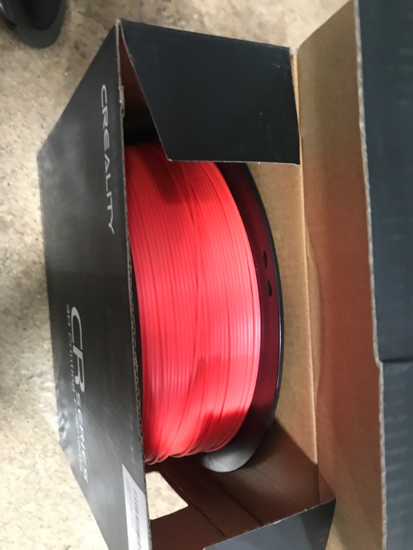 Photo 2 of Creality PLA Filament 1.75mm, 3D Printer Filament, 1.0kg (2.2lbs) Spool, No Warp Enhanced Toughness, Dimensional Accuracy ±0.03mm Printing Filament, for FDM 3D Printers (Fluorescent Red) Fluorescent Red PLA