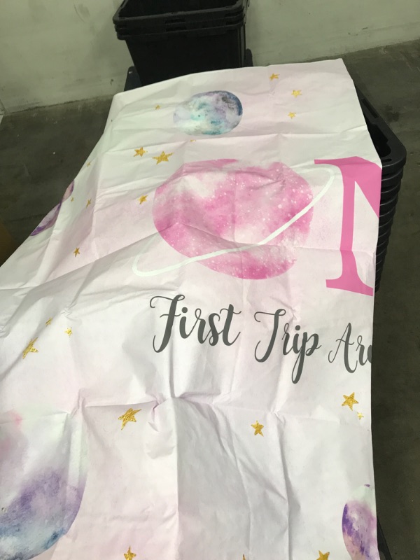 Photo 1 of 1st Birthday Party Backdrop " 1st Trip Around The Sun"