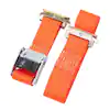 Photo 1 of 2 in. x 12 ft. 2000 lbs. Orange Cambuckle Ratchet Strap for X-Track/E-Track Systems (2-Pack)
