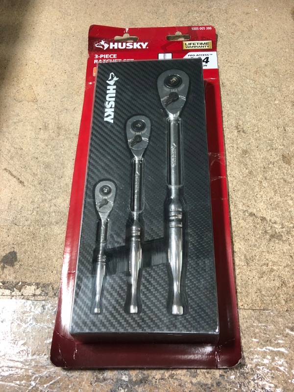 Photo 2 of 144-Tooth Ratchet Set with EVA Tray (3-Piece)