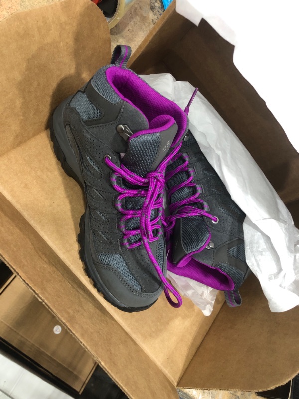 Photo 2 of Columbia Women's Crestwood Mid Waterproof Hiking Shoe 5.5 Graphite, Bright Plum