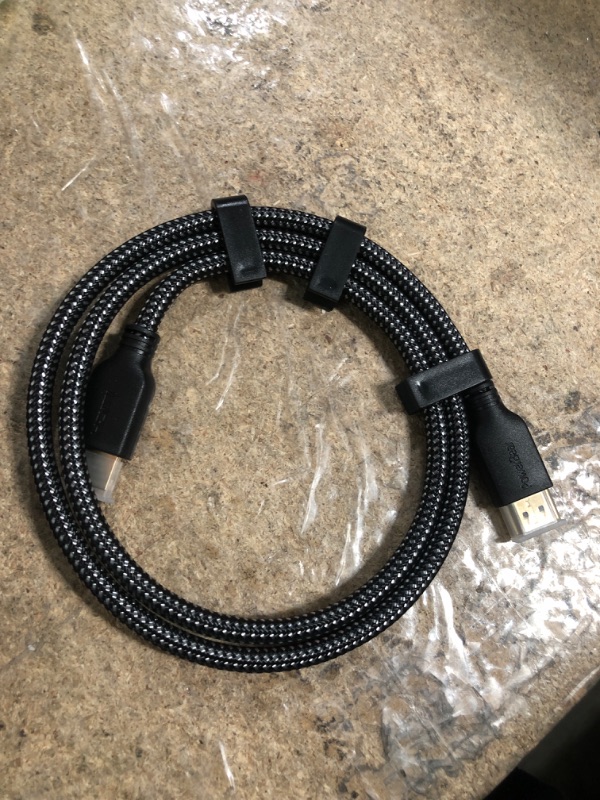 Photo 2 of PowerBear 4K HDMI Cable 3 ft | High Speed, Braided Nylon & Gold Connectors, 4K @ 60Hz, Ultra HD, 2K, 1080P, ARC & CL3 Rated | for Laptop, Monitor, PS5, PS4, Xbox One, Fire TV, Apple TV & More 3ft 1