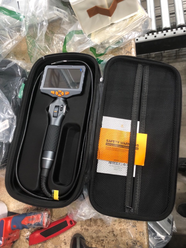 Photo 2 of * important * see clerk notes * 
Two-Way Articulating Borescope with Light, Teslong 5-inch IPS Endoscope Inspection Camera with Articulation Head