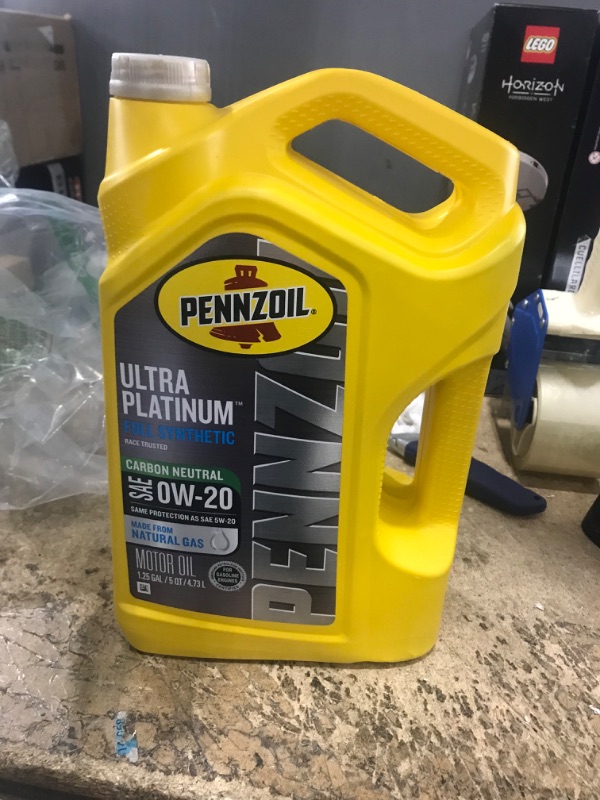 Photo 2 of Pennzoil Ultra Platinum Full Synthetic 0W-20 Motor Oil (5-Quart, Single Pack) 5 Quart Single 0W-20