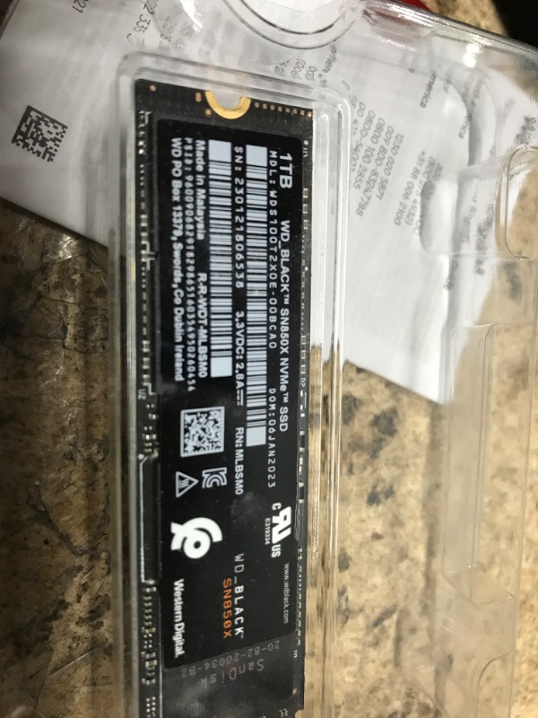 Photo 1 of WD_BLACK 1TB SN850X NVMe Internal Gaming SSD Solid State Drive - Gen4 PCIe, M.2 2280, Up to 7,300 MB/s - WDS100T2X0E SN850X - Up to 7,300 MB/s 1TB