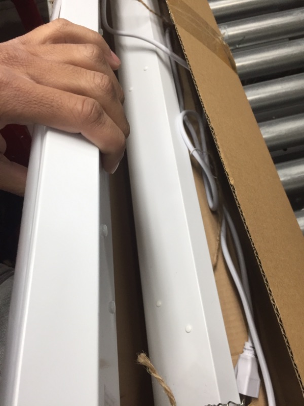 Photo 1 of Hykolity Pir Sensor 4FT 120W LED Shop Light, 12000lm(370w Equivalent), 5000K Daylight, Motion Activated, Hanging or FlushMount, with Power Cord, for Garages, Workshops, ETL, 2 Pack White 120W Pir Sensor