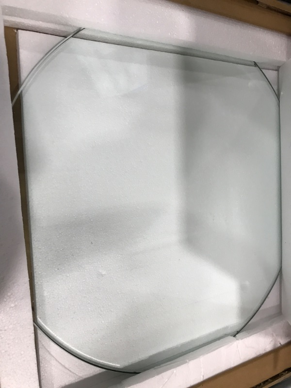 Photo 2 of 20" Inch Round Glass Table Top 3/8" Thick Pencil Polish Edge Tempered by Fab Glass and Mirror 20 INCH 3/8" Thick Pencil