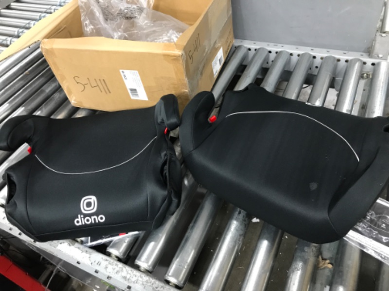 Photo 1 of Diono Solana, No Latch, Pack of 2 Backless Booster Car Seats, Lightweight, Machine Washable Covers, Cup Holders, Charcoal Gray 2021 2-Pack Charcoal Gray