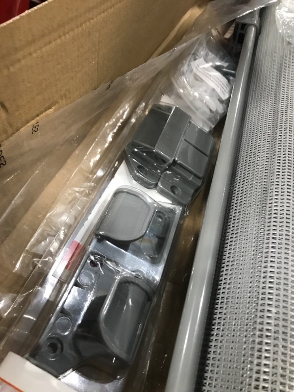 Photo 1 of 180 Inch Extra Wide Baby Gates for Large Openings Extra Long Retractable Dog Gate for Living Room, Kitchen, Dining Room, Bottom of Stairs, Doorway, Fireplace, Garage, Porch, Deck, Patio, Backyard Gray 180" Wide