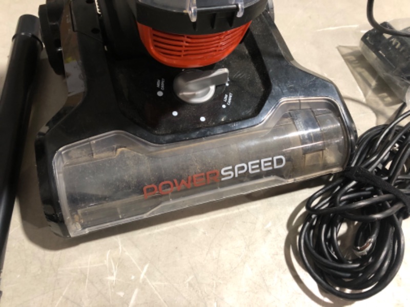 Photo 6 of ***USED - MISSING PARTS - UNTESTED - SEE COMMENTS***
Eureka PowerSpeed Lightweight Powerful Upright Vacuum Cleaner for Carpet and Hard Floor, Turbo Spotlight with Pet Tool, Orange Orange PowerSpeed Turbo-LED
