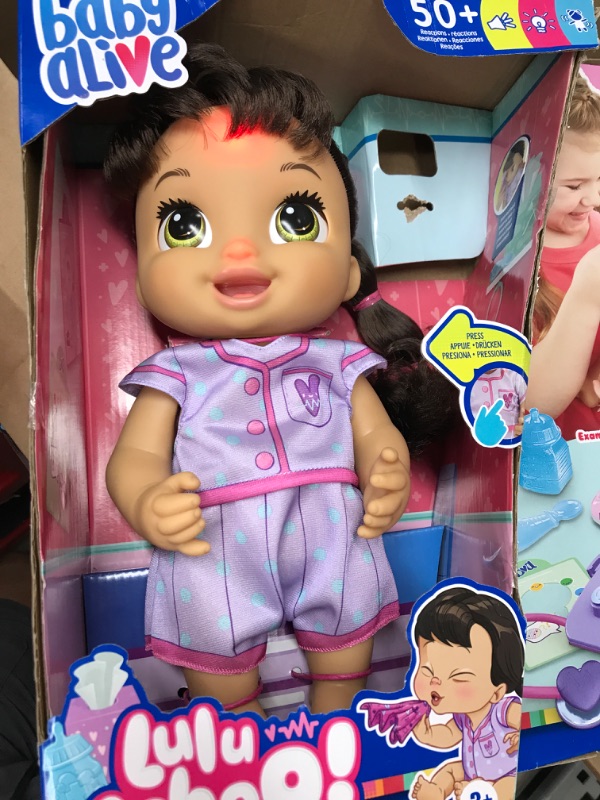 Photo 3 of Baby Alive Lulu Achoo Doll, 12-Inch Interactive Doctor Play Toy with Lights, Sounds, Movements and Tools, Kids 3 and Up, Brown Hair