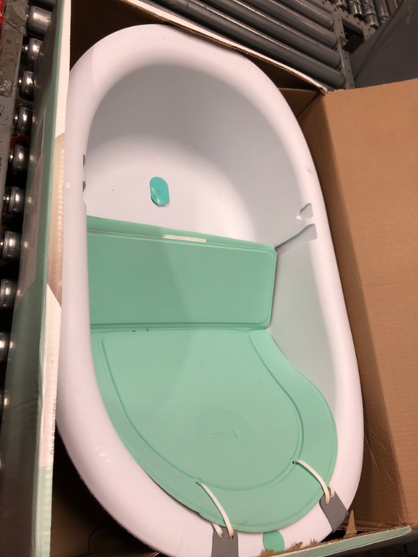 Photo 2 of 4-in-1 Grow-with-Me Bath Tub by Frida Baby Transforms Infant Bathtub to Toddler Bath Seat with Backrest for Assisted Sitting in Tub