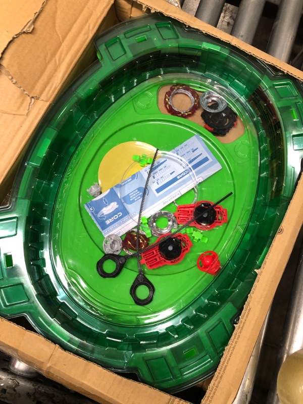 Photo 2 of BEYBLADE Burst QuadDrive Interstellar Drop Battle Set, Set Stadium, 2 Battling Tops and 2 Launchers, Toys for 8 Year Old Boys & Girls & Up