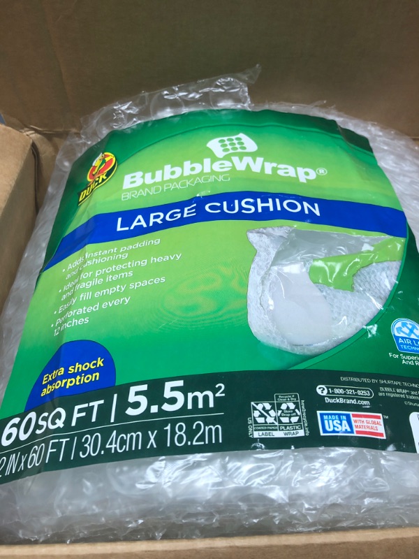 Photo 2 of  Bubble Cushioning Wrap - Medium 5/16", 12-Inch x 100-Foot Long Roll & Perforated Bubble Cushioning Wrap - Small 3/16", 12-Inch x 175-Foot Long Roll