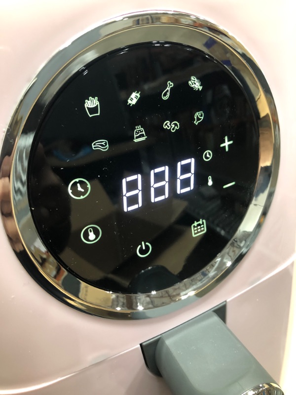 Photo 2 of [NEW] KOOC Large Air Fryer, 4.5-Quart Electric Hot Oven Cooker, Free Cheat Sheet for Quick Reference Guide, LED Touch Digital Screen, 8 in 1, Customized Temp/Time, Nonstick Basket, Pink 4.5 Quart Pink - Upgraded