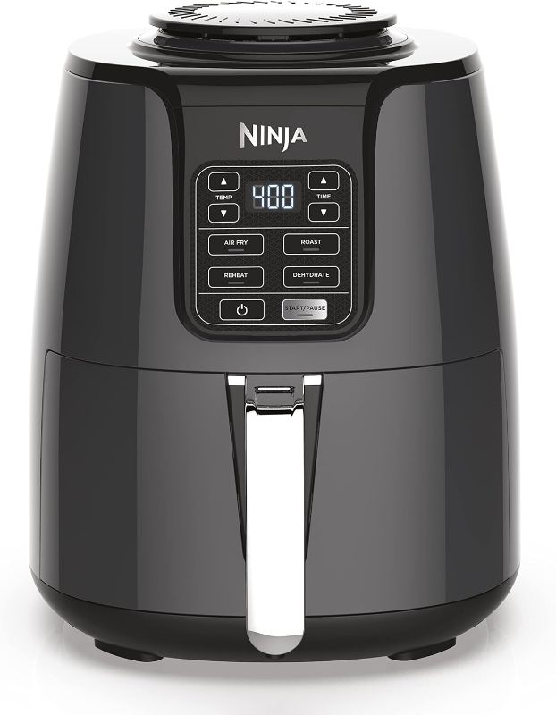 Photo 1 of Ninja AF101 Air Fryer that Crisps, Roasts, Reheats, & Dehydrates, for Quick, Easy Meals, 4 Quart Capacity, & High Gloss Finish, Grey
