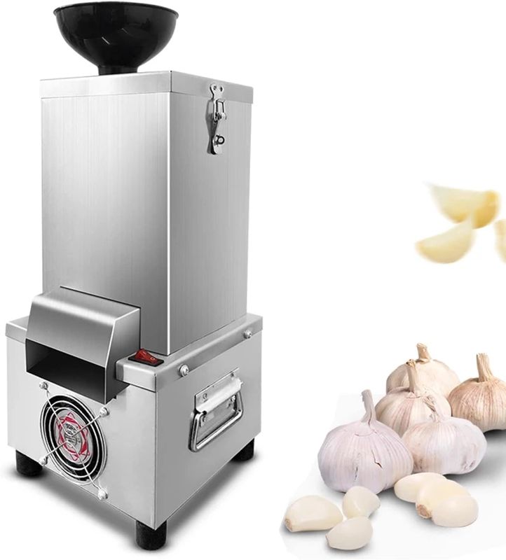 Photo 1 of (STRONG SCENT) TECHTONGDA 110V Commercial Garlic Peeling Machine Electric Stainless Steel Garlic Peeler Automatic Garlic Peel Remover with Peeling Speed 25kg/h for Restaurants Barbecue Shops Canteen Hotels 