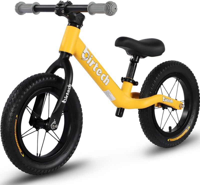 Photo 1 of 12" Balance Bike for 2, 3, 4, 5 Year Old Boys and Girls, Lightweight Nylon Frame Toddler Training Bike No Pedal Bikes for Kids with Adjustable Seat and Air Tires
