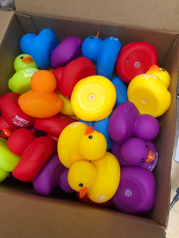 Photo 2 of [STOCK PHOTO FOR REFERENCE]
100 PACK COLORFUL BACK TO SCHOOL RUBBER DUCKYS 100 PCS