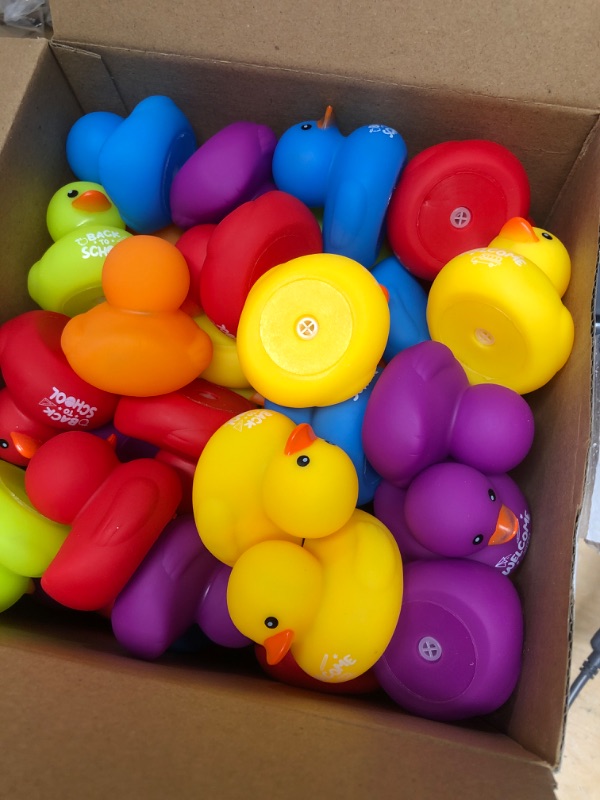Photo 1 of [STOCK PHOTO FOR REFERENCE]
100 PACK COLORFUL BACK TO SCHOOL RUBBER DUCKYS 100 PCS