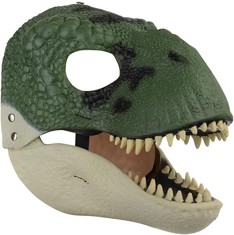 Photo 1 of PARTYGEARS Dinosaur Mask Moving Jaw Movable Halloween Decor Tyrannosaurus Rex Animal Mask, Christmas Gifts for Adults
