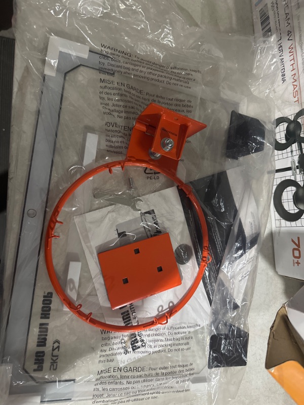 Photo 1 of ***NON REFUNDABLE NO RETURNS**
**MISSING PARTS AND HARDWARE*SKLZ Pro Mini Basketball Hoop with Ball, Standard (18 x 12 inches) & Pro Mini Hoop 5-inch Foam Basketball, Orange