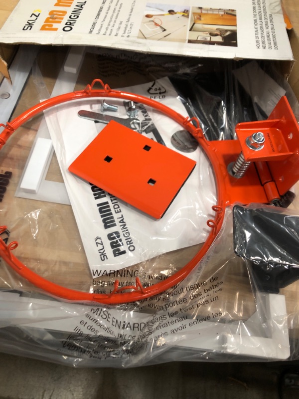 Photo 2 of ***NON REFUNDABLE NO RETURNS**
**MISSING PARTS AND HARDWARE*SKLZ Pro Mini Basketball Hoop with Ball, Standard (18 x 12 inches) & Pro Mini Hoop 5-inch Foam Basketball, Orange