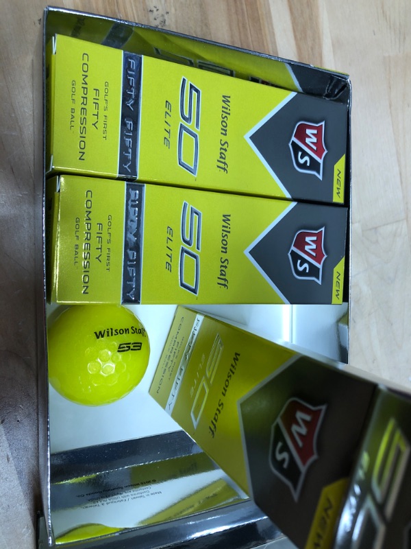 Photo 2 of Wilson Staff Fifty Elite Golf Balls Classic Yellow