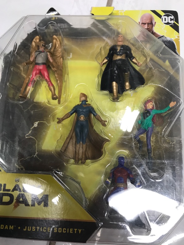 Photo 2 of DC Comics, Black Adam Justice Society Set 5-Pack, 2-Inch Action Figures with Stands, Black Adam Movie Collectible Kids Toys, Ages 3 and Up