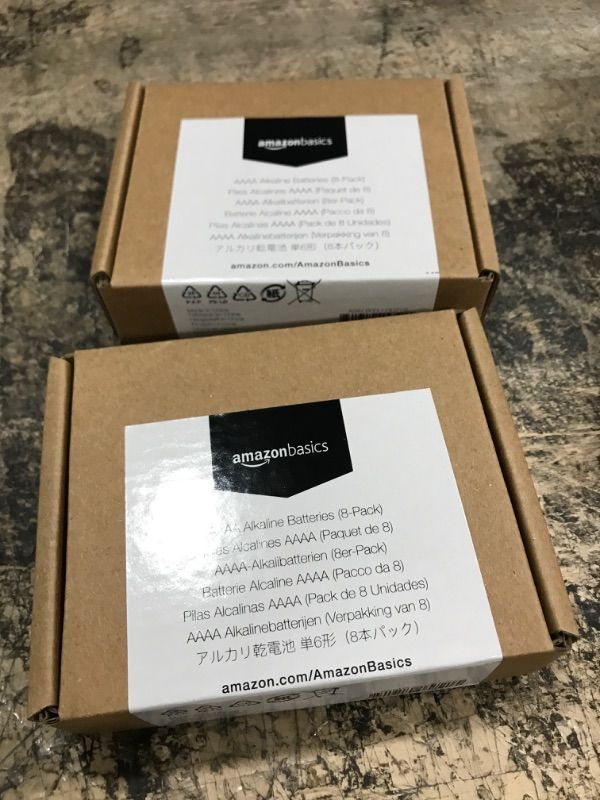 Photo 1 of Amazon Basics (Pack of 8) AAAA Alkaline High-Performance Batteries, 1.5 Volt, 3-Year Shelf Life 8 AAAA 2 packs