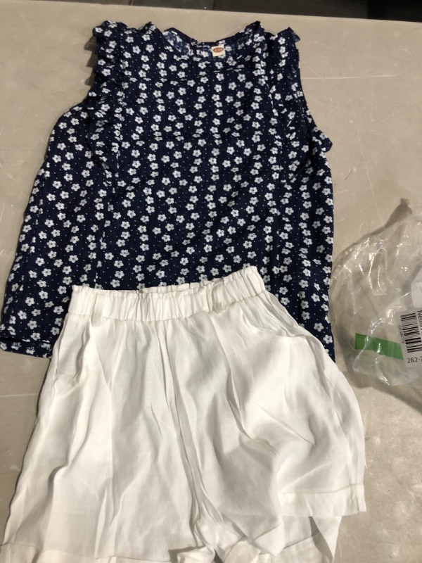 Photo 2 of *MISSING BELT*
Happy Town 2PCS Set Top +Shorts Pants 7-8 Years Blue