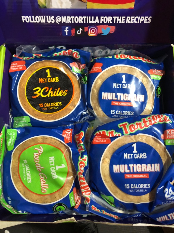 Photo 1 of *EXP: DEC 30 2023 AND JAN 06 2024*
Mr. Tortilla 1 Net Carb Tortilla Wraps (96 Tortillas)