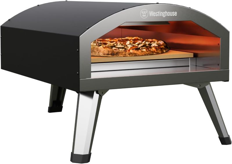 Photo 1 of *************UNKNOWN IF COMPLKETE******************
Westinghouse Pizzata 12E - Electric Pizza Oven w/ 12 Inch Ceramic Stone, Heats up to 750 Degrees for Countertop Artisan Style Pizza, Stainless Steel, Portable Outdoor Pizza Oven
