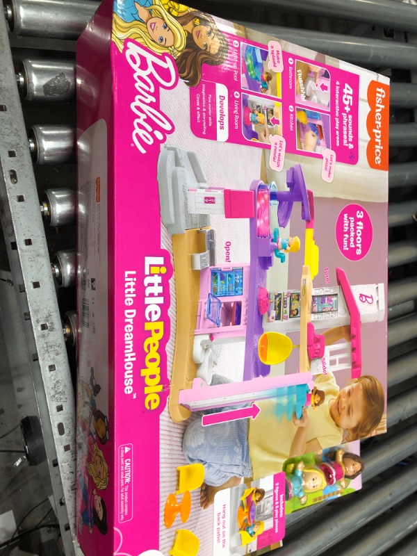 Photo 1 of Barbie Little DreamHouse by Fisher-Price Little People, Interactive Toddler playset with Lights, Music, Phrases, Figures and Play Pieces