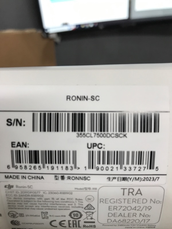 Photo 3 of DJI Ronin-SC - Camera Stabilizer, 3-Axis Handheld Gimbal for DSLR and Mirrorless Cameras, Up to 4.4lbs Payload, Sony, Panasonic Lumix, Nikon, Canon, Lightweight Design, Cinematic Filming, Black