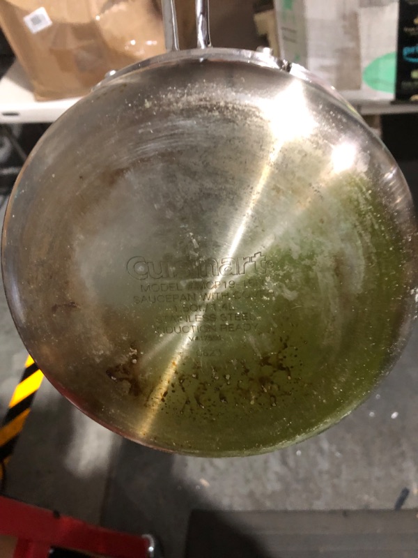 Photo 1 of **PARTS ONLY** *USED* **SEE CLERK NOTES** Cuisinart Pot + Lid Set **MINOR DAMAGE**