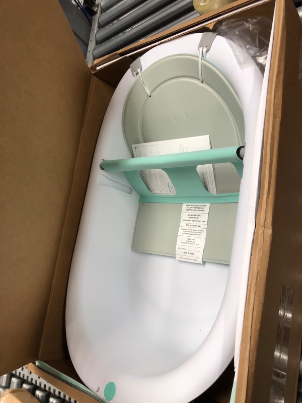 Photo 2 of 4-in-1 Grow-with-Me Bath Tub by Frida Baby Transforms Infant Bathtub to Toddler Bath Seat with Backrest for Assisted Sitting in Tub