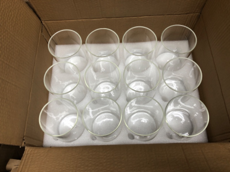 Photo 2 of 12 Pack Clear Glass Cylinder Vases, Table Flowers Vase,for Wedding Decorations and Formal Dinners (6 Inch)