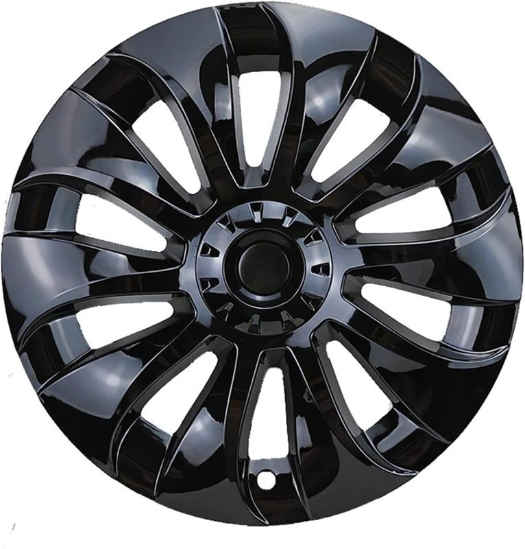 Photo 1 of 20 Inch Hub Caps Compatible for Model Y Car Replacement Wheel Cap Full Cover High Performance EVs Car Hubcap (Color : Matte Black)