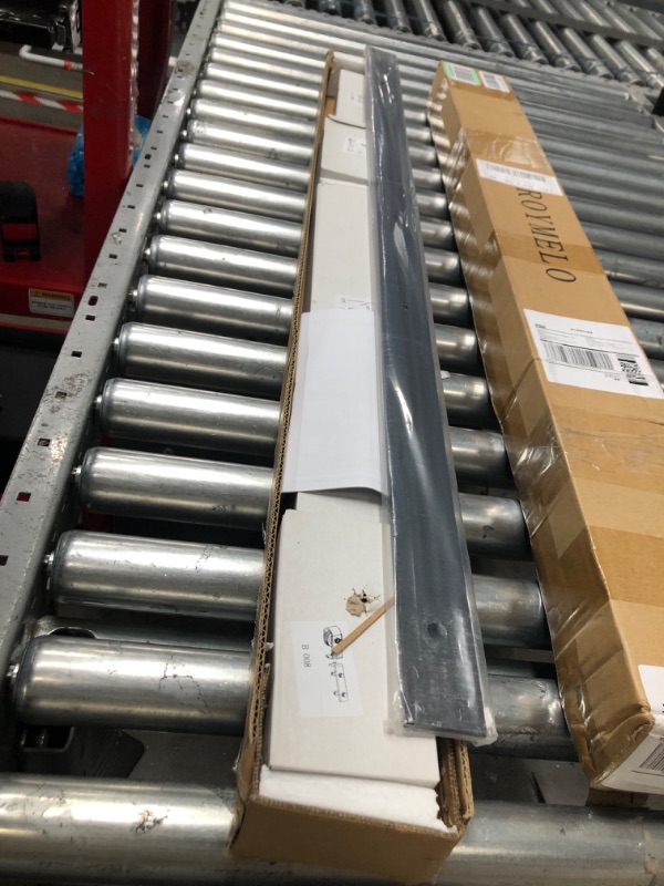 Photo 1 of Roymelo 40" Bifold Sliding Barn Door Hardware Track Kit,Side Mounted Black Roller,Smoothly and Quietly,Assembly Easy,Fit Double 18" Bi-Folding Doors (Door Not Included) 40'' for 2 Doors