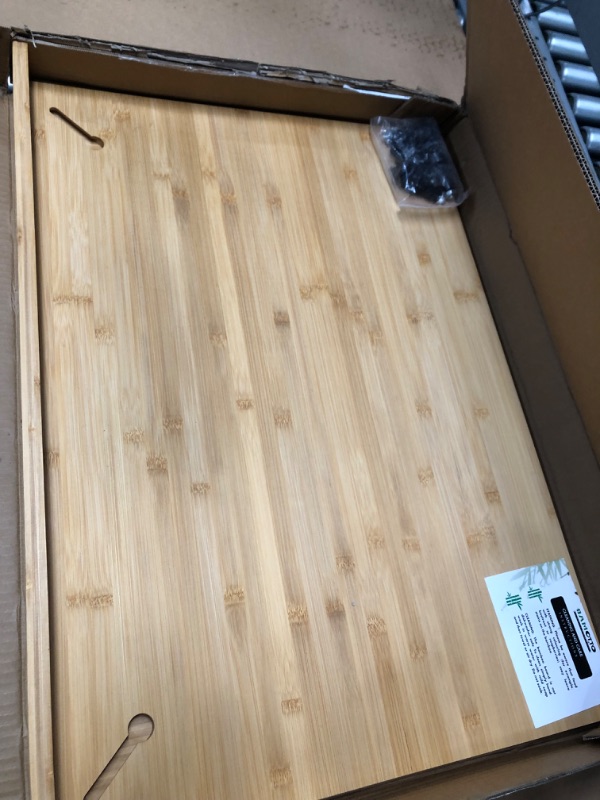 Photo 3 of 30 x 21 in Extra Large Bamboo Cutting Board and Stovetop Cover, Stove Top Cover Chopping Board with Detachable Legs and Juice Groove, Protector Board for Restaurant Kitchen Counter & Sink XXXL(30x21x3.3")