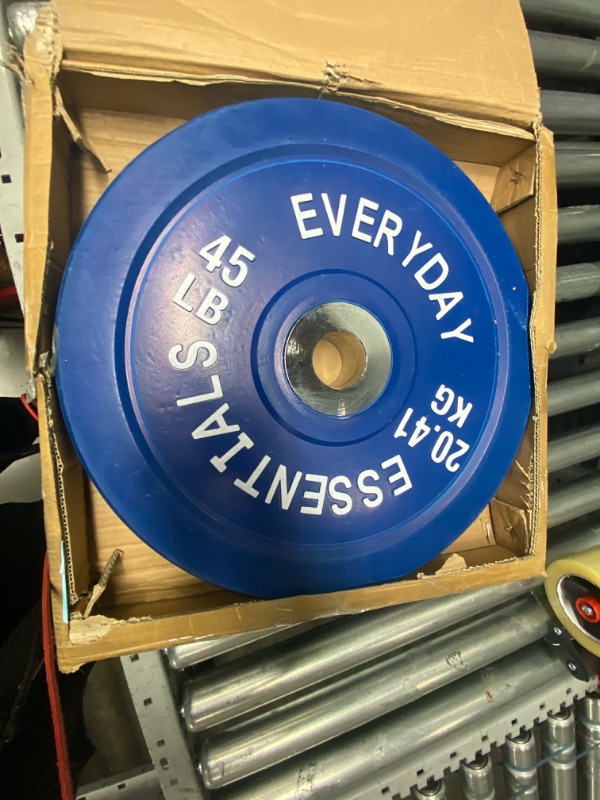 Photo 2 of 1- BalanceFrom 2" Olympic Bumper Plate Weight Plate 45LB Single Style #2, 1 PLATE AT 45 LBS.