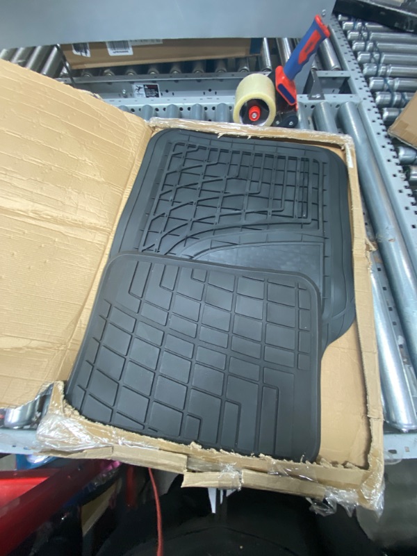 Photo 1 of Automotive Floor Mats Purple Universal Fit Heavy Duty Rubber fits Most Cars, SUVs, and Trucks, Full Set Trim to Fit FH Group F11311PURPLE