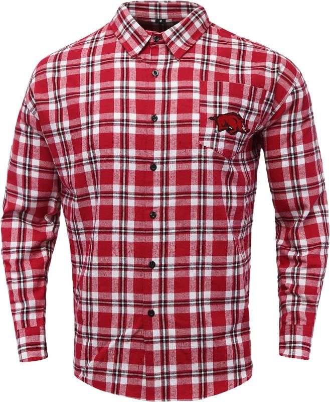 Photo 1 of FOCO Men's NCAA College Team Logo Long Sleeve Flannel Shirt Texas Tech 9-2528 Team Color