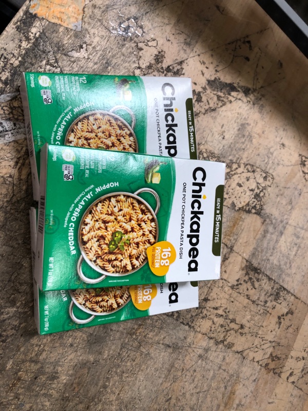Photo 2 of *5/11/2024* Chickapea One Pot Chickpea Pasta - White Cheddar with Jalapeno - 7 oz (Pack of 3) White Cheddar Jalapeno 7.00 Ounce (Pack of 3)