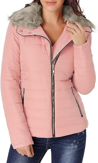 Photo 1 of Dokotoo Womens Winter 2023 Fashion Zip Up Quilted Jacket Coat Outerwear (S-XXL,No Hooded) XL