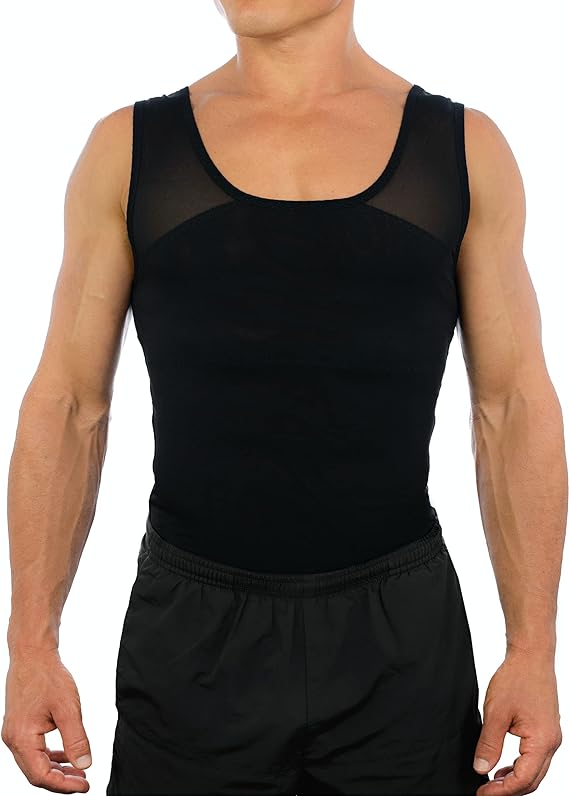 Photo 1 of Bring Confidence Men's Chest Compression Shirt/Hide Gynecomastia Moobs Slimming Bodyshaper Vast LARGE