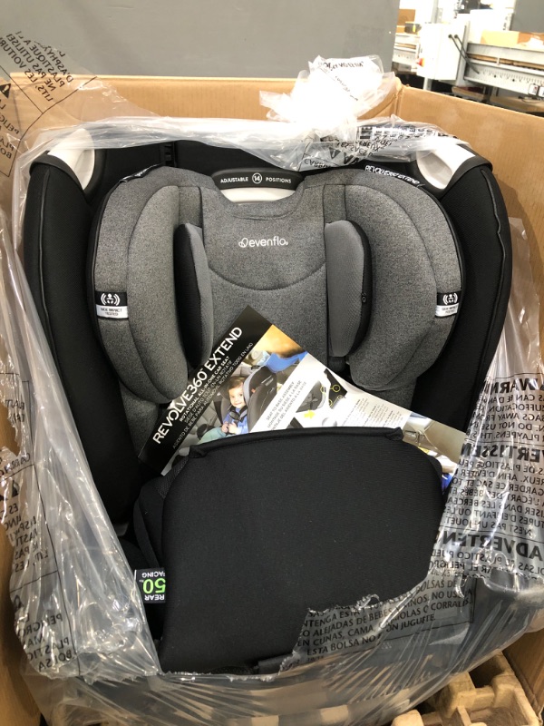 Photo 2 of Evenflo Gold Revolve360 Extend All-in-One Rotational Car Seat with SensorSafe (Moonstone Gray) Gold Revolve Extend Sensorsafe Moonstone Gray