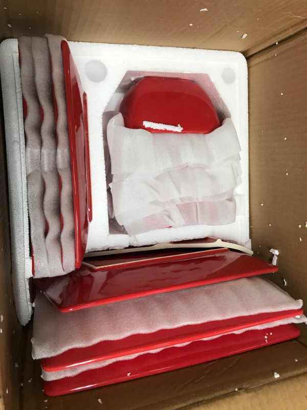 Photo 3 of 10 Strawberry Street Nova Square 16 pc Dinnerware Set, Red
