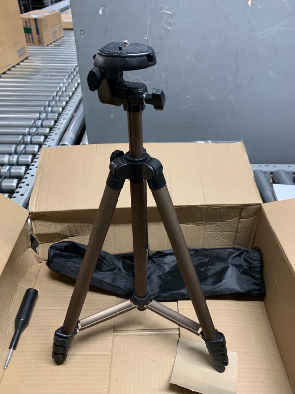 Photo 1 of Amazon Basics 50-inch Lightweight Camera Mount Tripod Stand With Bag 50-Inch Tripod 1-Pack